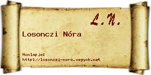 Losonczi Nóra névjegykártya