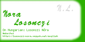 nora losonczi business card