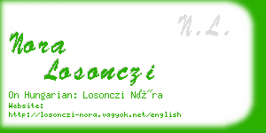 nora losonczi business card